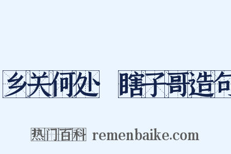 乡关何处·瞎子哥造句是什么意思的图片